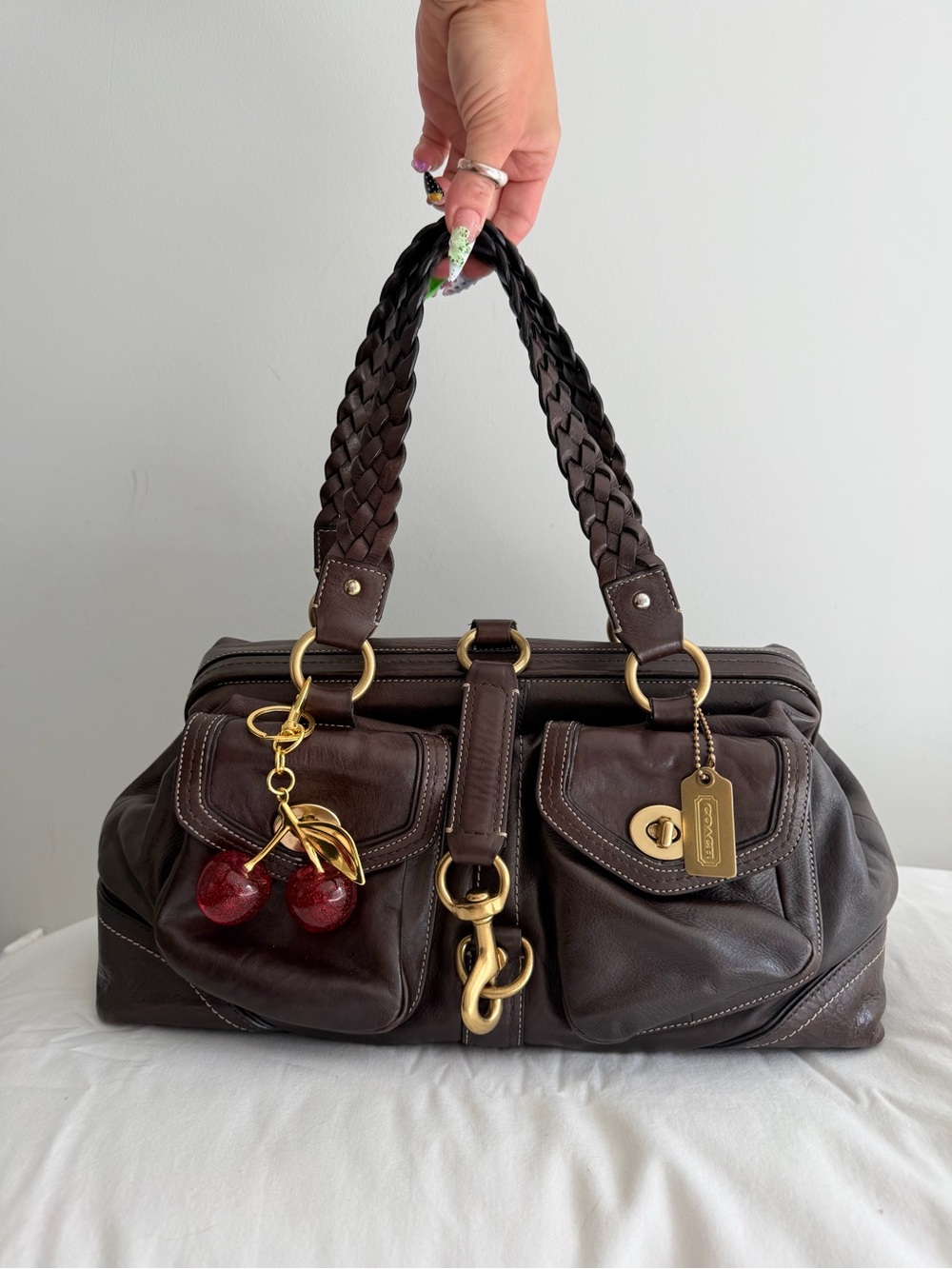 Vintage Coach Legacy Brown Leather Daphne Shoulder Bag - Picture 6 of 12